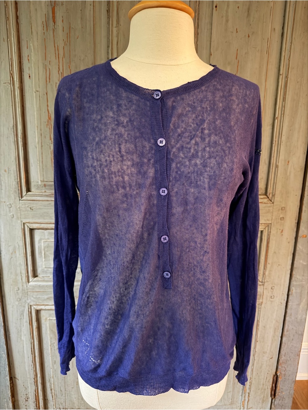 Zadig and Voltaire Women's Semi-Sheer Long-Sleeve Button Top